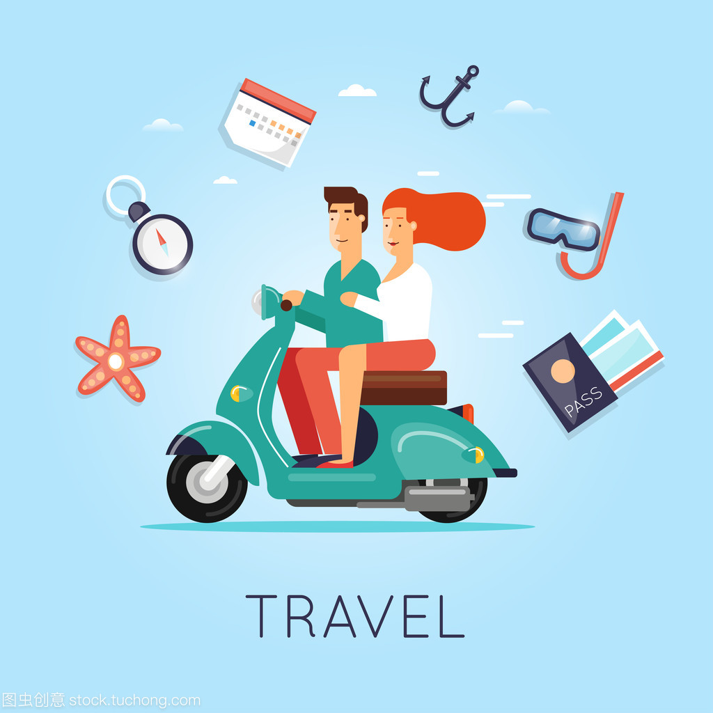 男人和女人在腳踏車(chē)上行駛